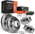 A-Premium Rear Disc Brake Kit with Calipers Compatible with Chevrolet Silverado 2500, Silverado 2500 HD, Suburban 2500 & GMC Sierra 1500 HD, Sierra 1500 HD Classic, Sierra 2500 HD & Hummer H2 8-PC Set
