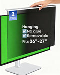 2-Pack Hanging Privacy Screen Protector for 26-27' Monitors, Removable & No Installation Required, ±30° Privacy Filter, Effectively Blocks High-Energy 460nm Blue Light – Dual Protection for Information Security & Eye Health(27'-16:9 (24.12'×14.02'))