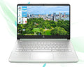 HP 14' HD Laptop with Microsoft Office and 1TB Cloud Storage (1-Year)| 4GB RAM| 128GB SSD & 128GB Portable SSD| Intel 4-Core CPU (Beat i3-10110U)| Ultra Light| Webcam| Windows 11| RK Bundle|Green