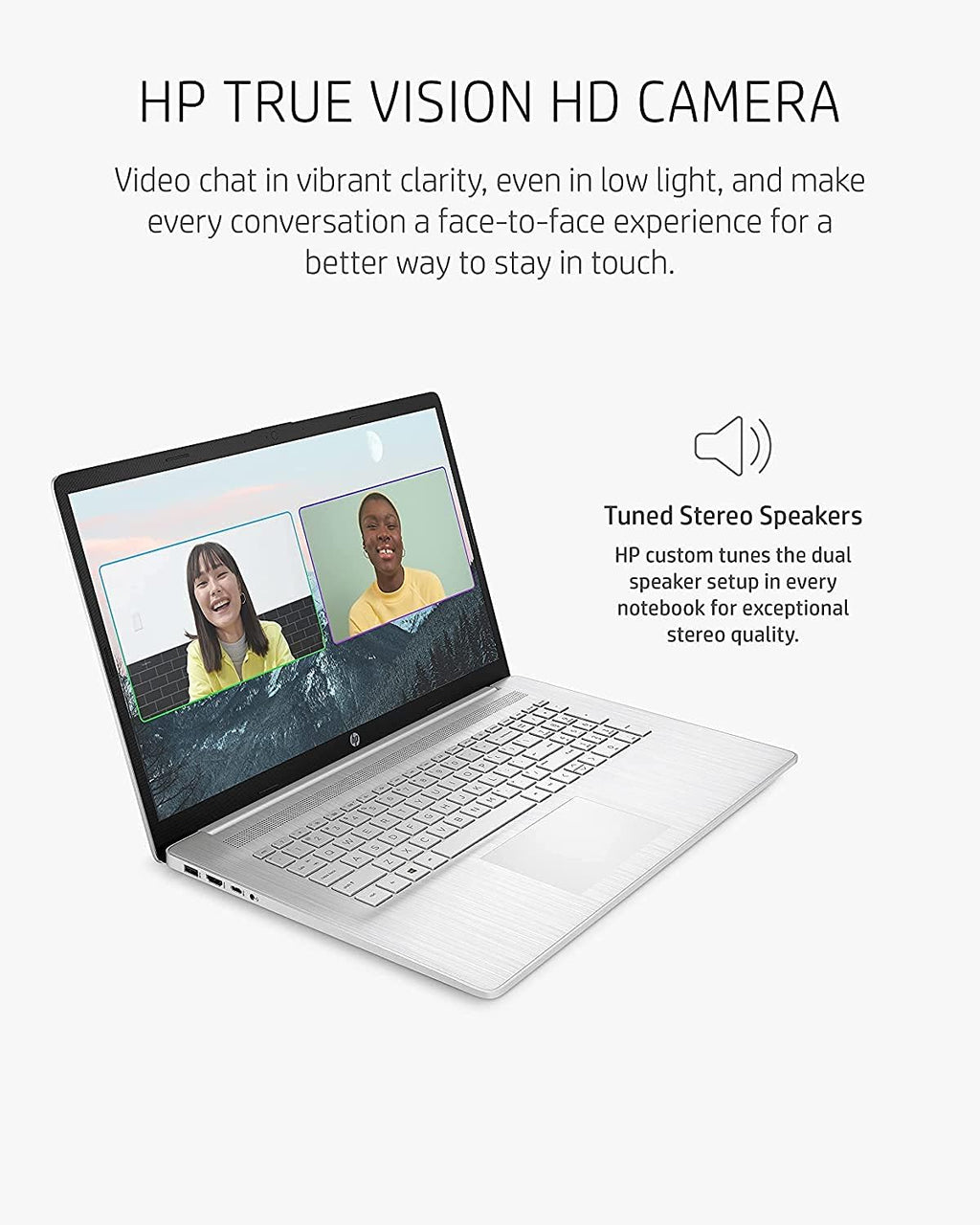 HP Pavilion 17.3 inch Laptop, HD+ Narrow Bezel Touchscreen, AMD Ryzen 5 5500U Processor (Beats i7-1185G7), AMD Radeon Graphics, Long Battery Life, Windows 11 (32GB RAM | 1TB SSD), Silver