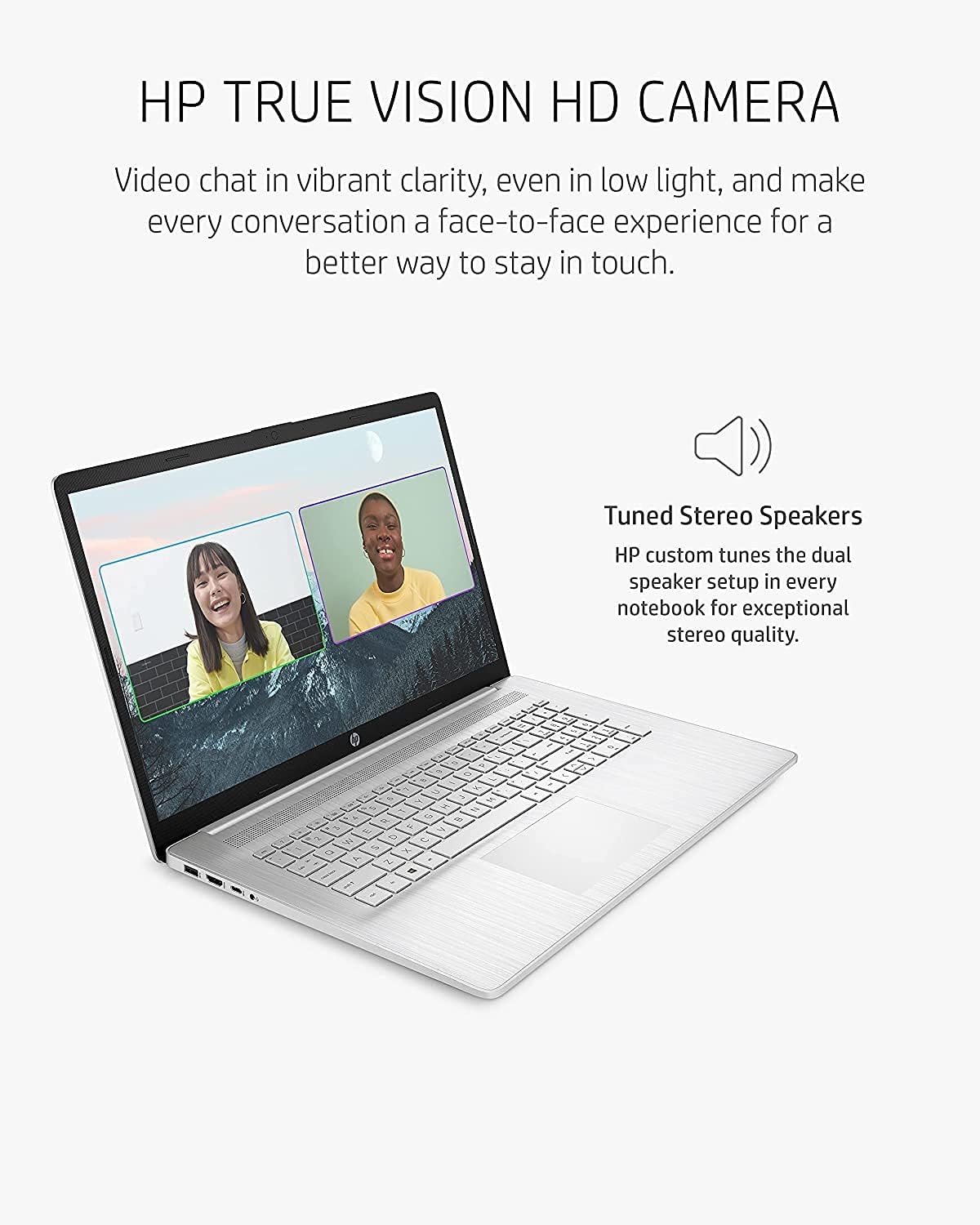 HP Pavilion 17.3 inch Laptop, HD+ Narrow Bezel Touchscreen, AMD Ryzen 5 5500U Processor (Beats i7-1185G7), AMD Radeon Graphics, Long Battery Life, Windows 11 (32GB RAM | 1TB SSD), Silver
