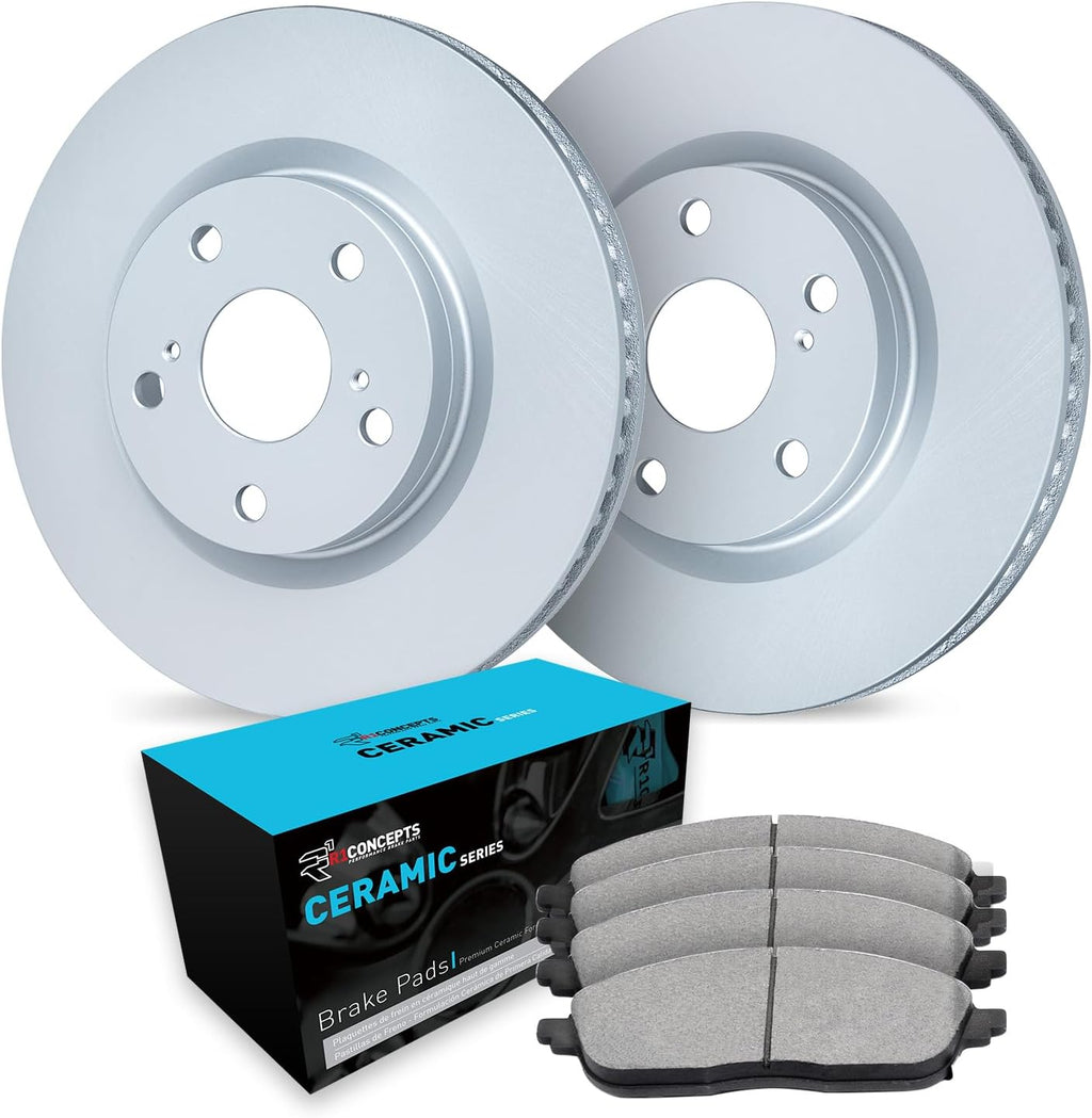 R1 Concepts Front Brake Kit Fits 2016 Acura ILX; 2013-2018 Acura RDX| Ceramic Brake Pads and Blank Brake Rotors| 12.3' Front