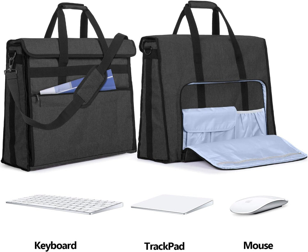 Damero Carrying Tote Bag Compatible with Apple 27' iMac Desktop Computer, Travel Storage Bag for iMac 27-inch and Other Accessories, Black