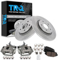 TRQ Rear Brake Pad and Rotor Set Ceramic Rotors Calipers Compatible with 2012-2018 Dodge Journey