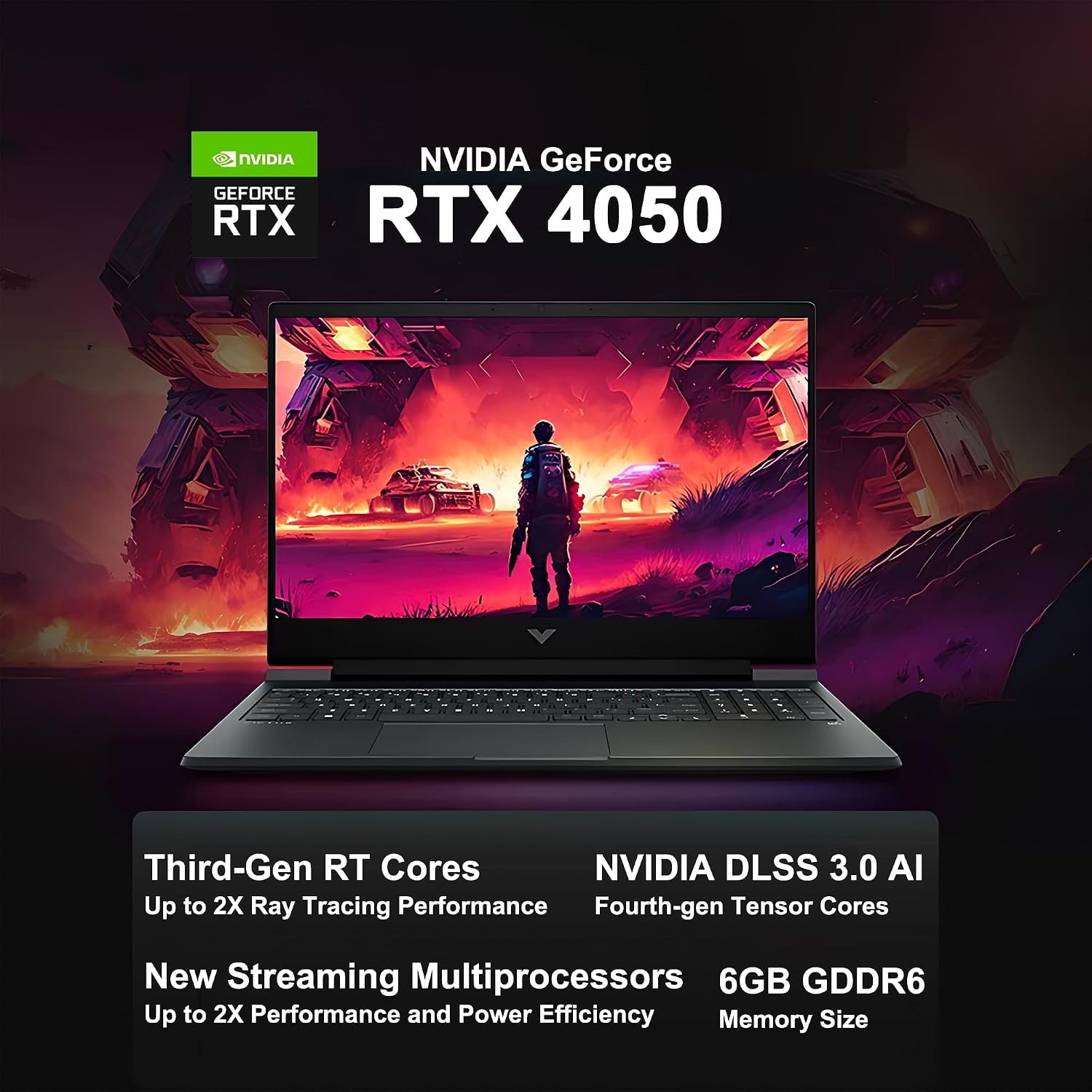 HP Victus 15 Gaming Laptop 15.6' FHD IPS 144Hz Intel 8-core i5-13420H (>i7-12650H) 16GB DDR4 1TB SSD GeForce RTX 4050 Backlit Type-C DTS:X Ultra Wi-Fi 6 Win11 ICP Hub