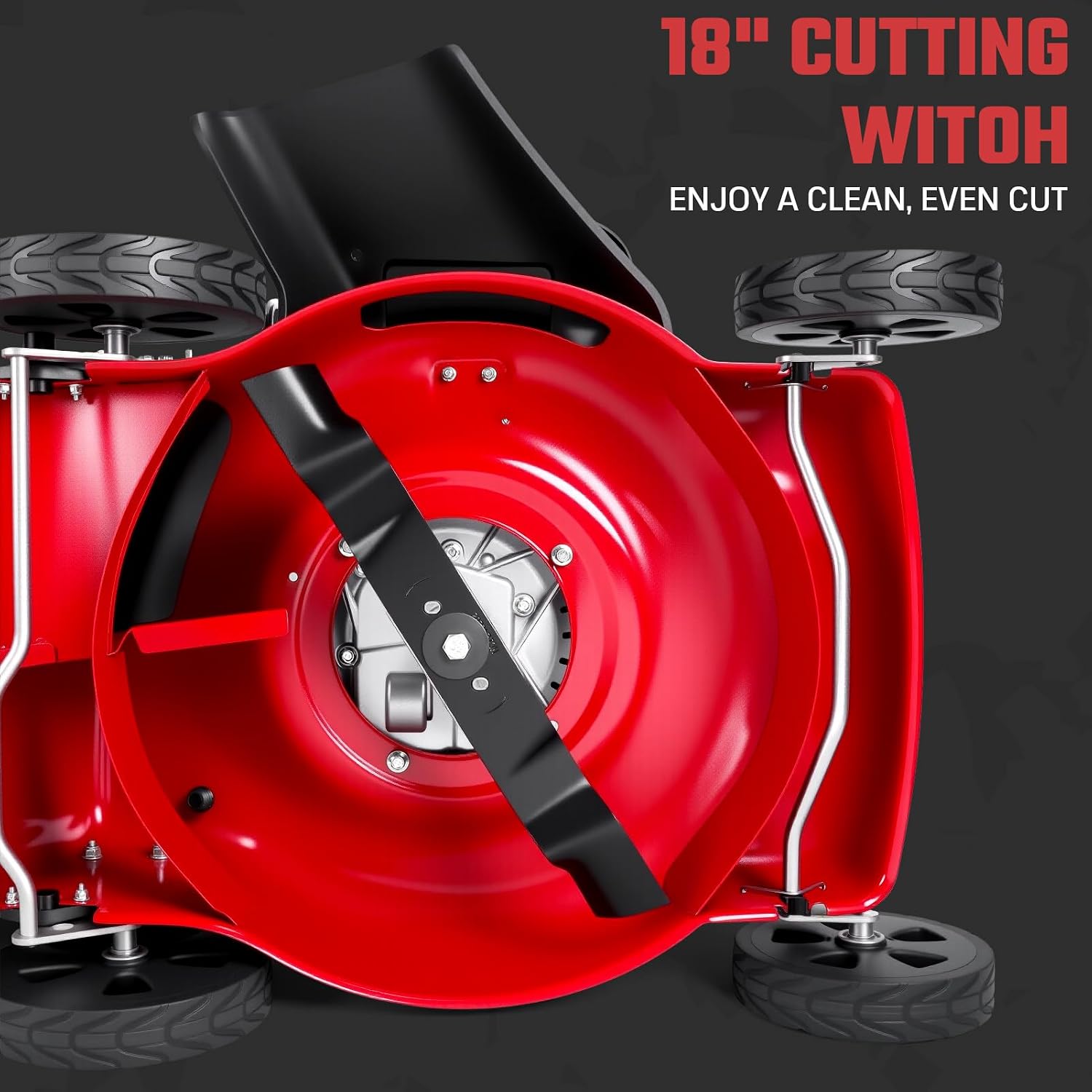 3 in 1 Gas Lawn Mower Self Propelled Gas Lawn Mower, 131cc 4-Cycle Push Lawn Mower with 50L Grass Tank, Bagging, Mulching, and Side Discharge, 8-Position Lever Height Adjustment (A)
