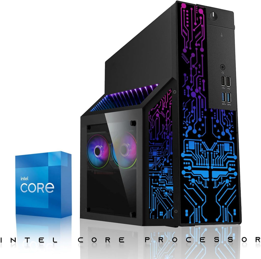 TechMagnet Nova Gaming Desktop PC Bundle with Core i7 32GB RAM 1TB SSD GTX 1660S Graphics RGB Keyboard with AI-Enabled Copilot Key Mouse Headphones Webcam Windows 11 (Renewed)