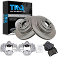 TRQ Rear Brake Pad and Rotor Set Ceramic Rotors Calipers Compatible with 2006-2007 Subaru Impreza