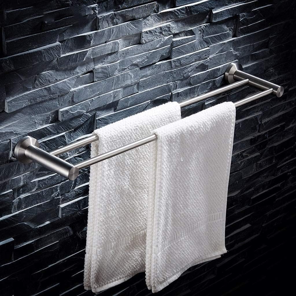 Towel Rail Bathroom Towel Rail Towel Rack Foldable Double Towel Bar 304 Stainless Steel Wall Mounted Towel Rack Bathroom Towels Shelf Holder Rail for Kitchen Hotel Towel Holder (Color : A-Black Gold