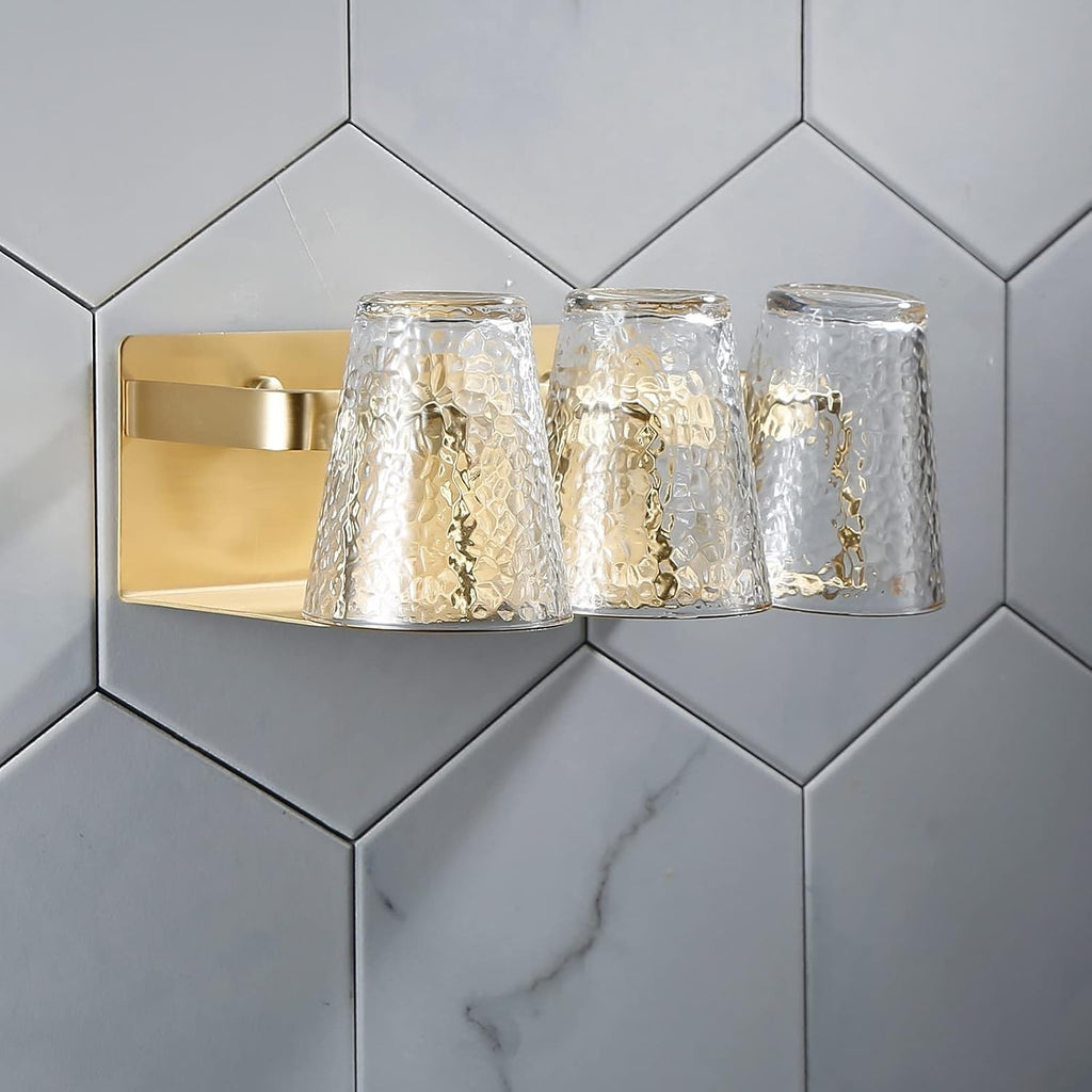 Bathroom Shelves All Copper Brushed Gold Towel Rack Bar Rail, Simple and Light Luxury Bath Towel Rack, Bathroom Bathroom Rack, Hardware Pendant Set (Color : Three Cups)