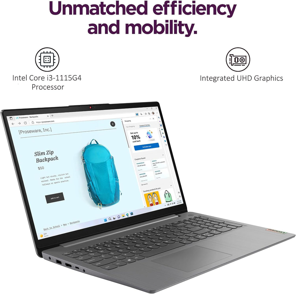 Lenovo IdeaPad 3 15.6' FHD Touchscreen Laptop (16GB RAM, 1TB SSD, Intel Core i3) for Home & College Student, Narrow Bezel, Webcam, 12-Hour Long Battery Life, NumPad, IST SD Card, Win 11 Home in S