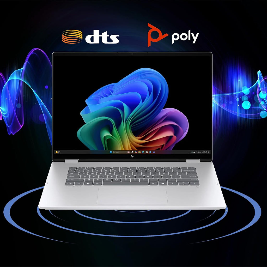 HP OmniBook 7 Flip 16 2-in-1 Professional Business Laptop 16' 3k OLED Touch Intel 8-core Ultra 7 Series 2 258V (Up to 47 Tops) 32GB RAM 1TB SSD 5MP IR Camera Wi-Fi7 Pen Win11 ICP Hub