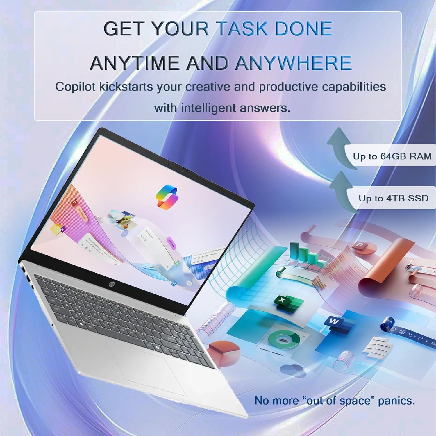 HP 15.6' FHD Business Laptop, High-Performance Intel Core i7 10-Core (Turbo Up to 4.7GHz), 64GB RAM, 2TB SSD, Windows 11 Pro, Microsoft Office Included, Wi-Fi 6E, w/WOWPC USB