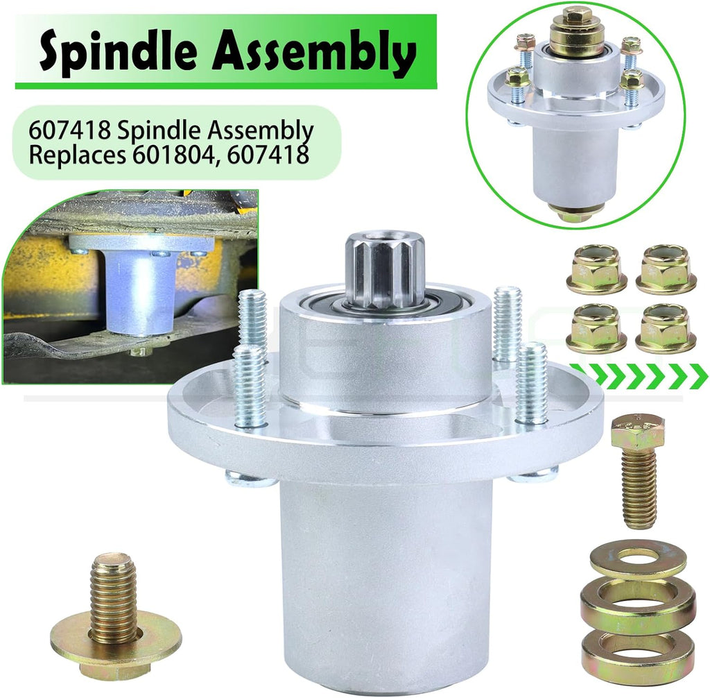 3 Pack 601804 Spindle Assembly with 604704 Spindle Pulley 604711 Belt (5/8x154) Replaces 607418 Spindle Assembly for Huster Raptor SD 60, Raptor 60, SD 60, Hustler XD 60, 932541 Decks