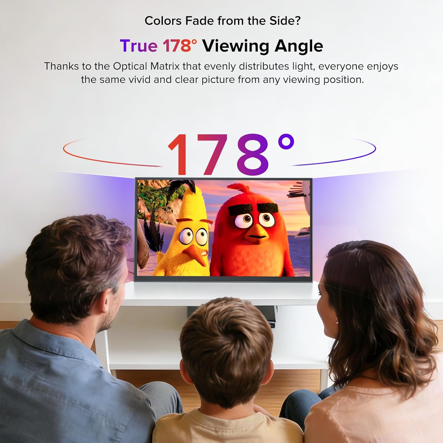 UPERFECT 18.5' Portable Monitor, NxtLED™ Eye Care Display, 120Hz FHD 1080P, 145% sRGB, Anti-Glare Matte Screen, Flicker-Free Low Blue Light, with Stand & VESA for Laptop, PC, Mac, Phone & Game Console