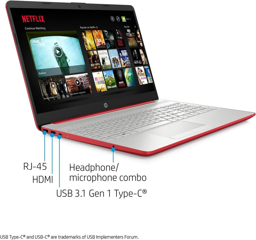 HP 2022 Pavilion 15.6' HD Laptop, Intel Quad-core Pentium Processor, 8GB RAM, 128GB SSD, 11 Hr Battry Life, Intel UHD Graphics, HD Webcam, Bluetooth, USB Type-C, Win 11 + 1 Year Microsoft 365