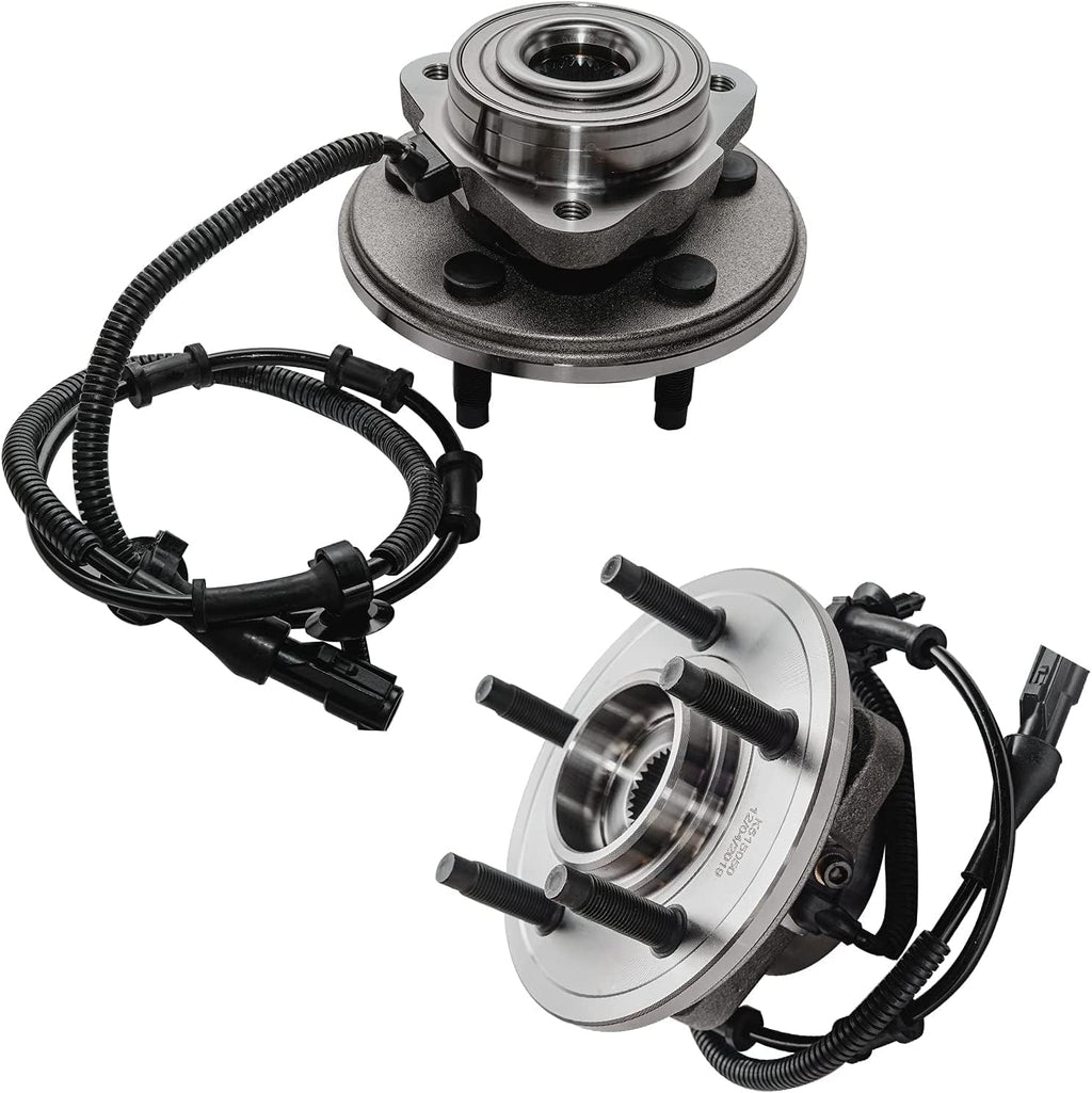 Detroit Axle - 4.0L Front Suspension Kit and Brake Kit for 2002 2003 Ford Explorer Mercury Mountaineer Brake Rotors Ceramic Brakes Pads Wheel Bearing Hubs Control Arms w/Ball Joints Replacement