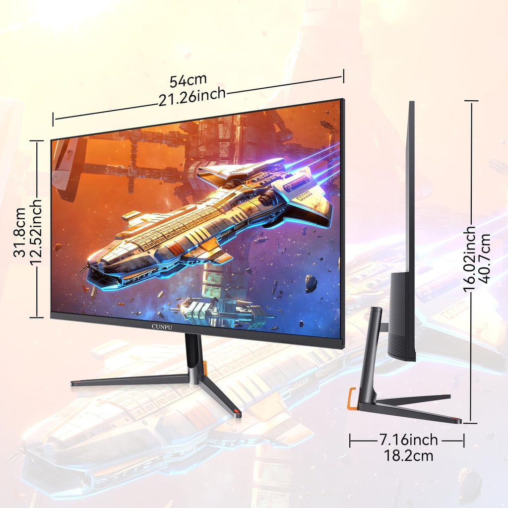 CUNPU 24 Inch 1440P Monitor,QHD 100Hz IPS Monitor, 99% sRGB Color Gamut,16.7 Million Color, Adaptive Sync, Slim Frame, HDMI/DP, VESA Mountable, for Gaming and Office