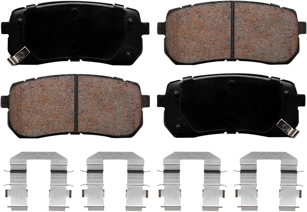 Detroit Axle - Rear Brake Kit for 2015-2020 Kia Sedona Drilled and Slotted Disc Brake Rotors Ceramic Brake Pads with Hardware 2016 2017 2018 2019 Replacement