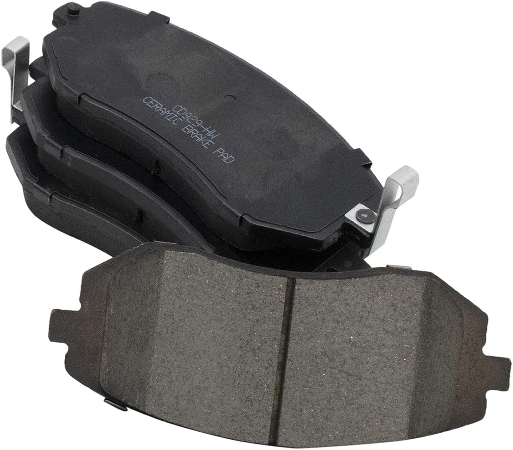 TRQ Front Brake Pad and Rotor Set Ceramic Rotors Calipers Hoses Compatible with 2003-2006 Subaru Baja 2003-2008 Forester 2002-2005 Outback