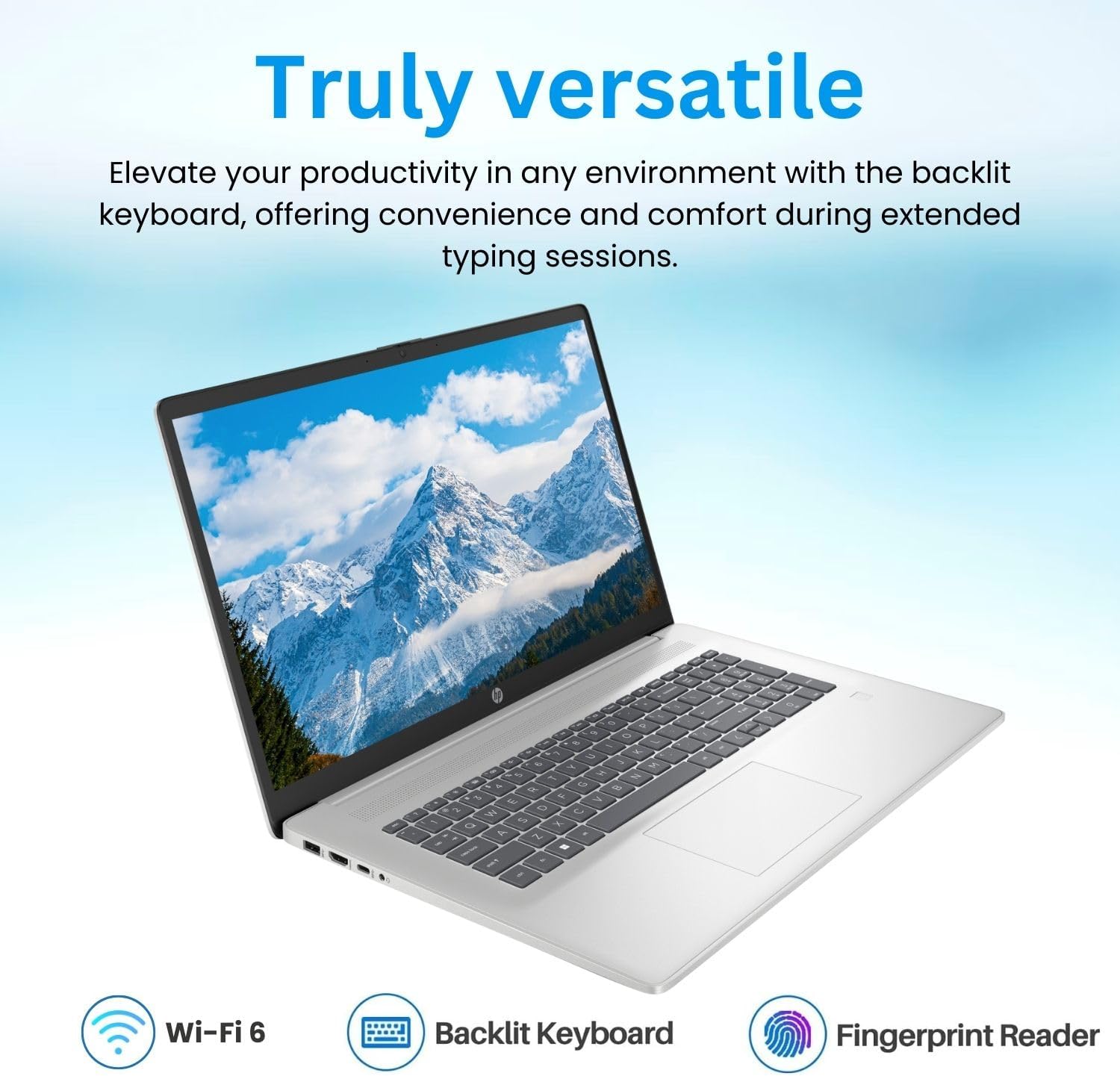 HP 17.3' i7 Business Portable Laptop, HD+ Touchscreen, Intel Core i7-1355U, 32GB RAM, 1TB SSD, Backlit KB, Fingerprint Reader, HDMI, Wi-Fi 6, W11P, Silver, with ADATA 512GB External SSD Bundle