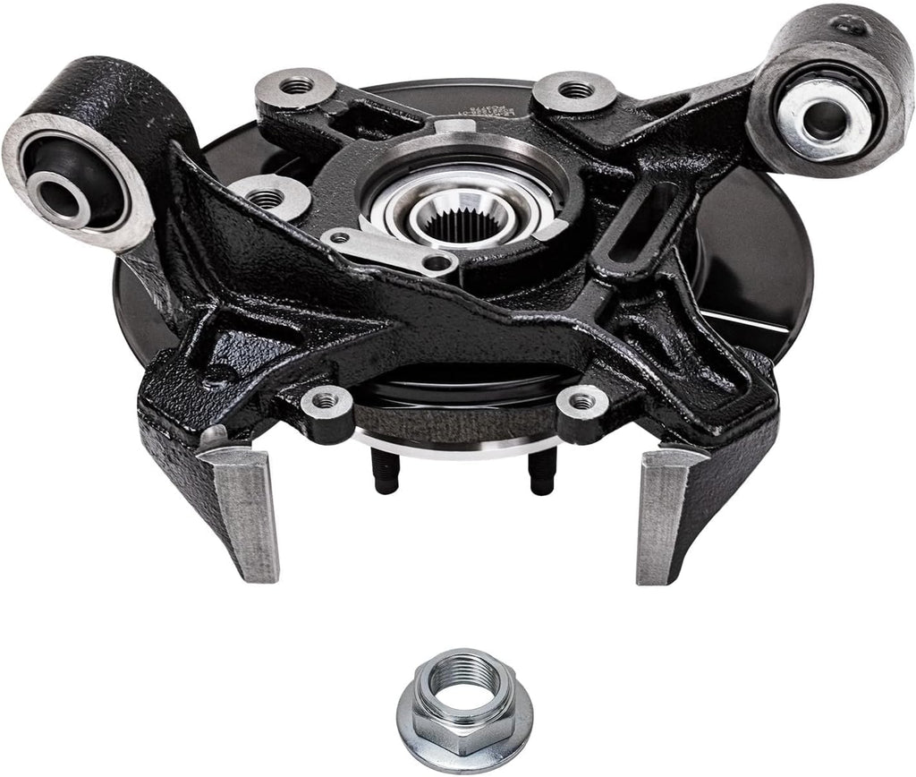 Detroit Axle - Rear Brake Kit for Ford Explorer Sport Trac Mercury Mountaineer, Steering Knuckles & Wheel Bearing Hubs Brake Rotors Ceramic Brake Pads Disc Brake Calipers Replacement