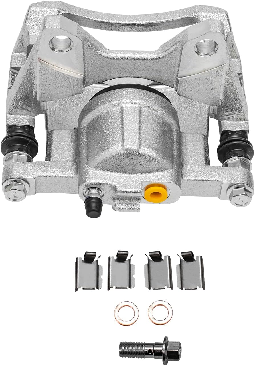 Detroit Axle - Rear Brake Kit for 2007-2018 Jeep Wrangler JK Brake Rotors Ceramic Brakes Pads Right Brake Caliper 2008 2009 2010 2011 2012 2013 2014 2015 2016 2017 Replacement