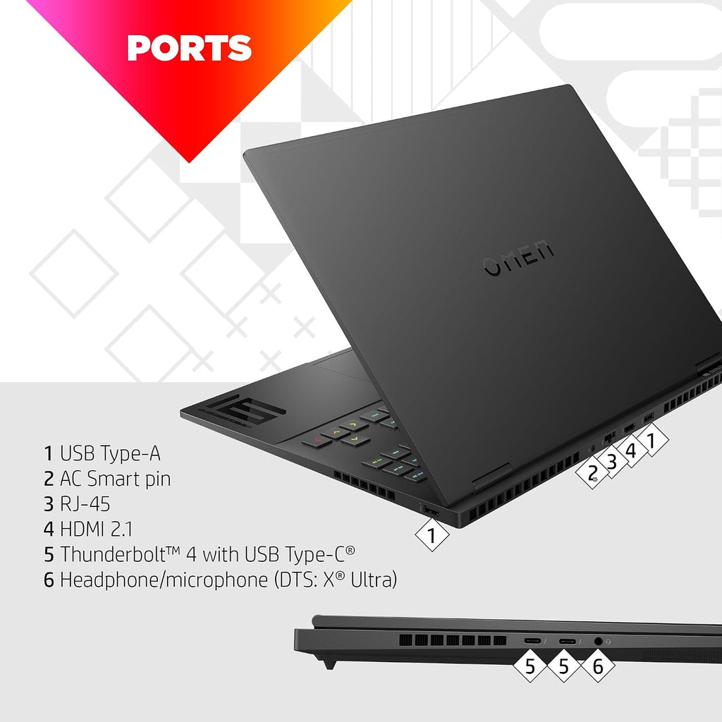 HP OMEN Transcend 16 inch Laptop Bundle, WQXGA 240Hz Display, 7ms Response Time, 13th Generation Intel Core i7-13700HX, 16 GB RAM, 512 GB SSD, NVIDIA GeForce RTX 4070 GPU (8 GB), 16-u0020nr (2023)