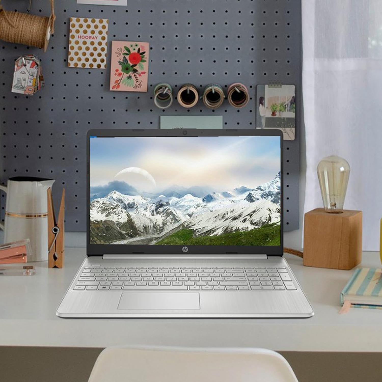 HP 14' HD Laptop, AMD Ryzen 5 5500U Hexa-Core Processor, 32GB RAM 1TB PCIe SSD, Bluetooth, Webcam, WiFi, SD Media Card Reader, Windows 11 Home, Natural Silver