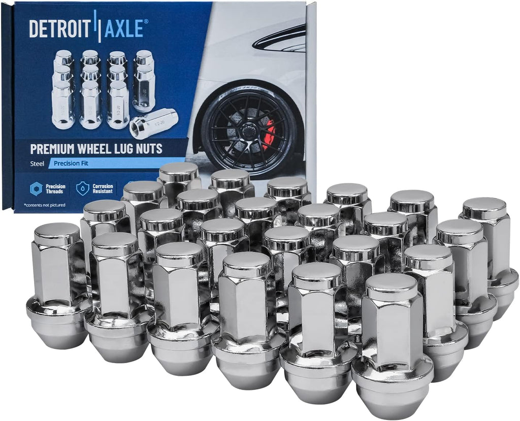 Detroit Axle - 4WD Brake Kit for 2004-2008 Ford F-150 2006-2008 Lincoln Mark LT 2005 2007 Front & Rear Disc Rotors Brake Pads Lug Nuts Replacement - 34pc Set