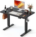 FEZIBO 40 x 24 Inchs Electric Standing Desk, Height Adjustable, Sit Stand Up, Computer Office Desk with Splice Board, Black Frame/Black Top