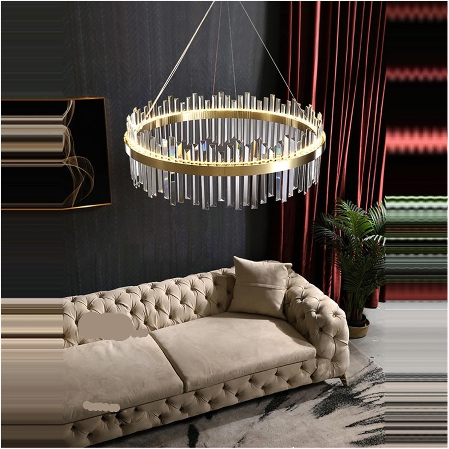 LED Postmodern Gold Silver Crystal Designer Hanging Lamps Lustre Chandelier Lighting Suspension Luminaire Lampen for Foyer,Dining Light Fixtures