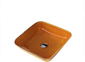 Bathroom Vessel Sink Crystal Glass Vessel Bowl Sink Square Vessel Sink Art Basin Counter Top Installation Bathroom Vanity Sinks with Brass Pop Up Drain-Gold (Gold)