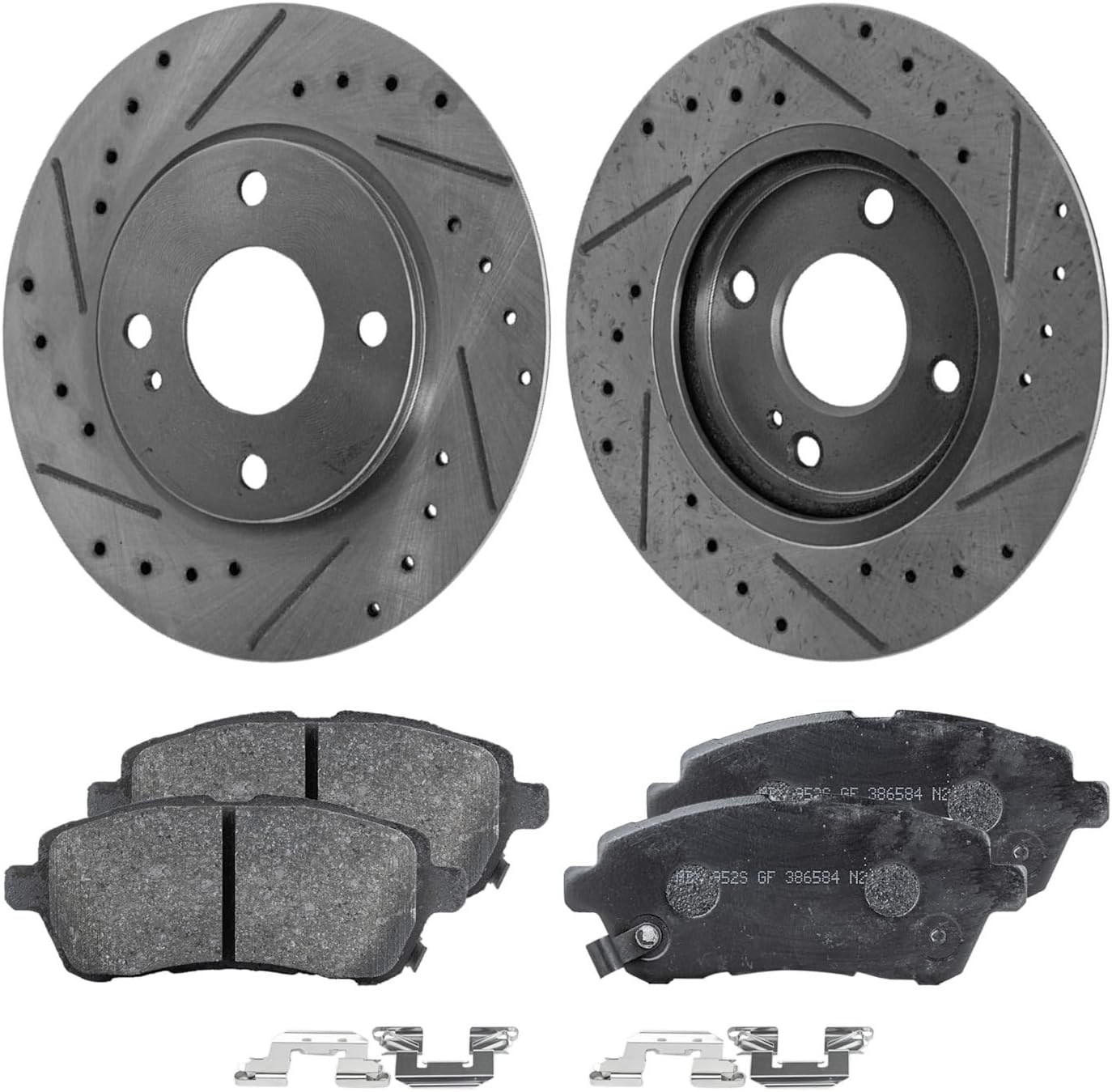 Replacement Front Brake Disc and Pad Kit fits Ford Fiesta 2011-2013 1.6L 4-Cyl (Front 2-Wheel)