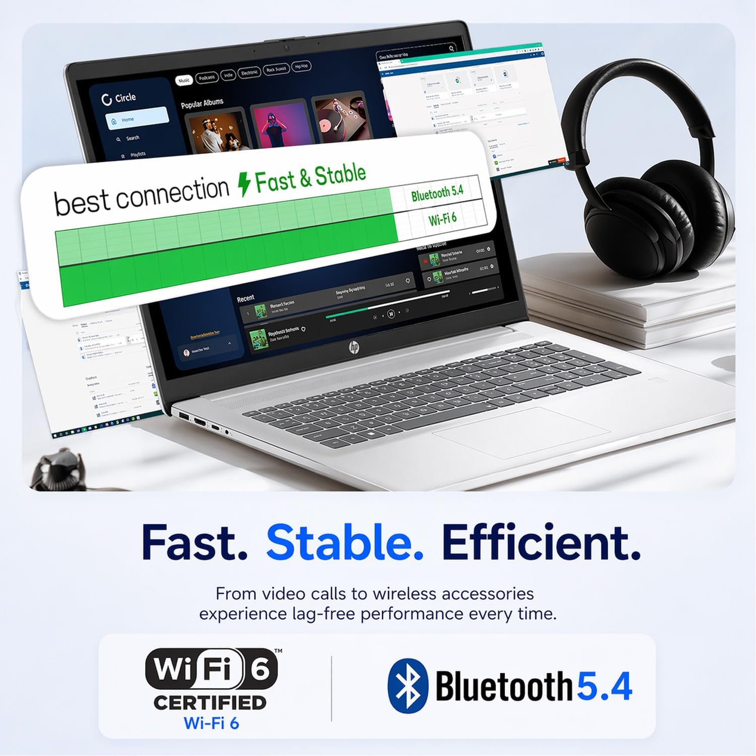 HP 17.3' AI-Ready FHD Business Laptop | 6-Core AMD Ryzen 5 Processor | 8GB DDR4 RAM | 256GB PCIe SSD | Window 11 + Copilot | Wi-Fi 6 | HDMI | Camera with Privacy Shutter & AI Noise Reduction