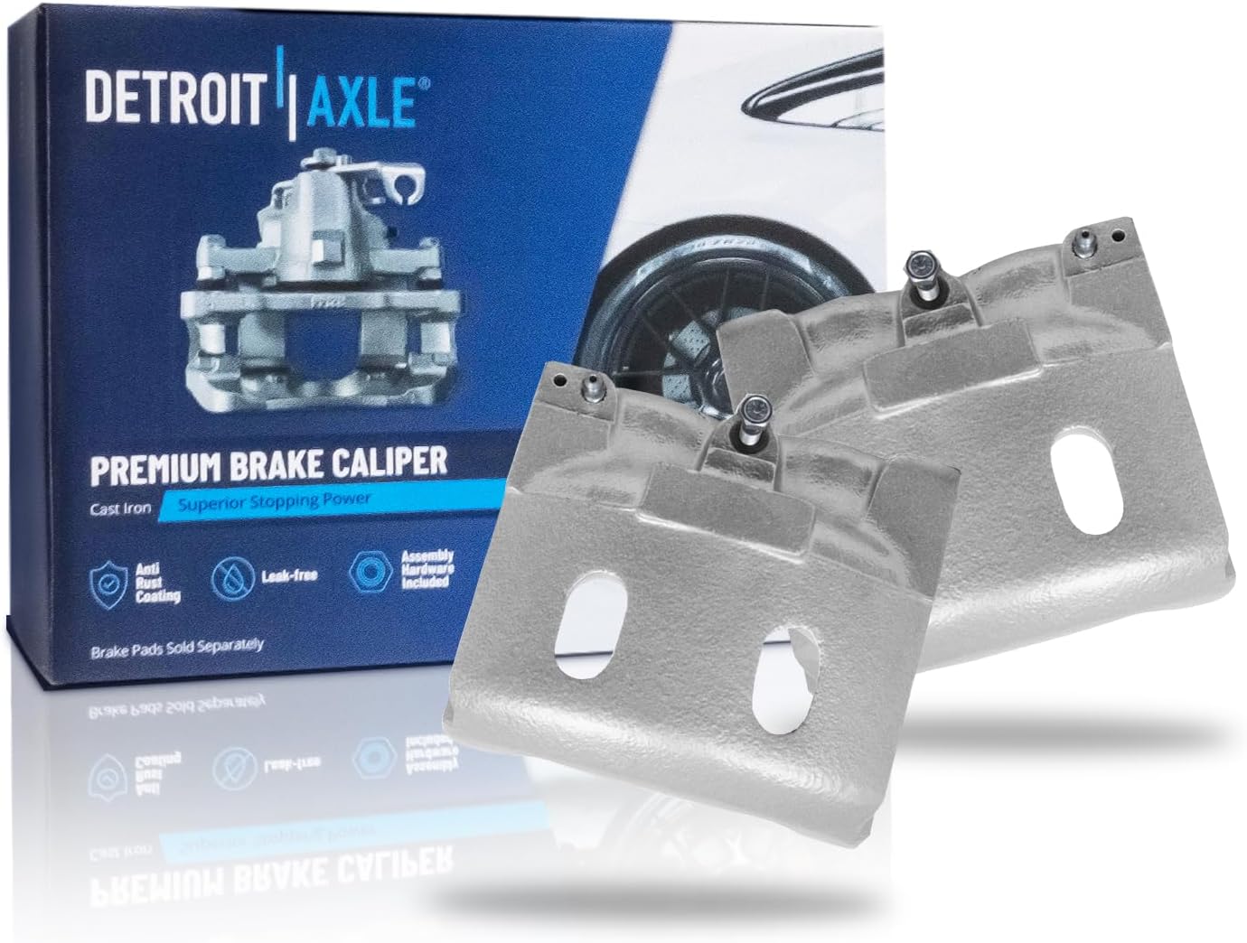 Detroit Axle - Front Brake Calipers for Ford 1988-1997 F53 F59 1990-1997 F-Super Duty, Disc Brake Calipers 1991 1992 1993 1994 1995 1996 Replacement