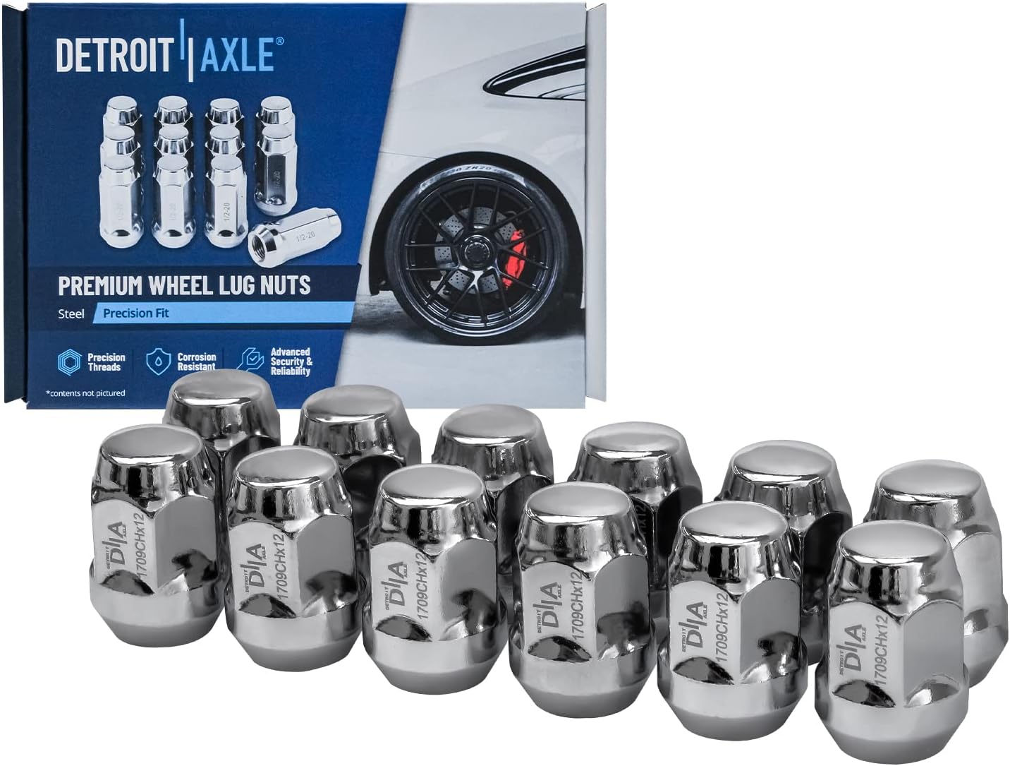 Detroit Axle - Front Brake Kit for K1500 K2500 Escalade Yukon Tahoe Drilled and Slotted Brake Rotors Ceramic Brakes Pads Wheel Bearing Hubs Replacement: 11.62' inch Front Rotors