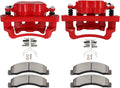 SCITOO Front Left & Right Brake Kit [4] Brake Pads [2] Brake Disc Calipers w/Bracket Compatible With 2000-2005 for Ford for Excursion,1999-2004 for Ford for F-250 Super Duty