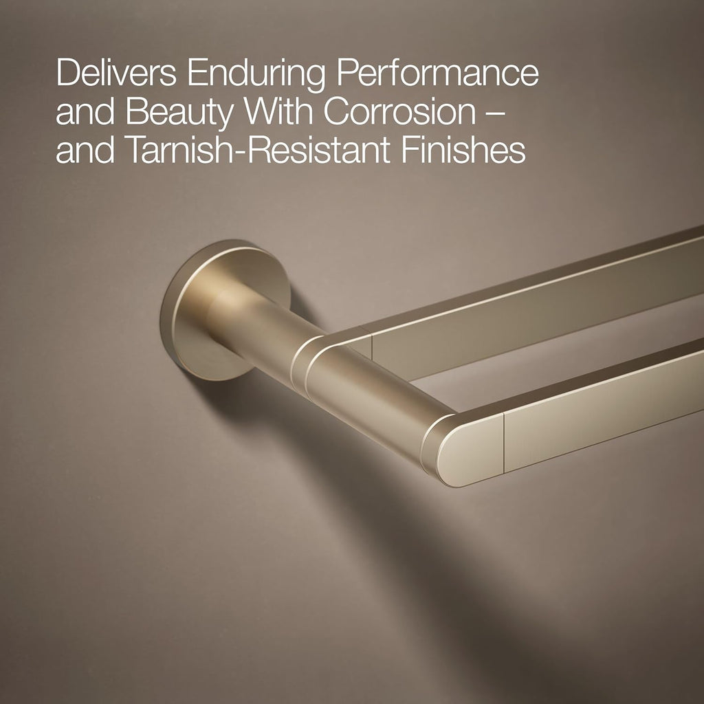 Kohler 73144-BV K-73144-BV Composed Double Towel BAR, Brushed Bronze, Vibrant French Gold