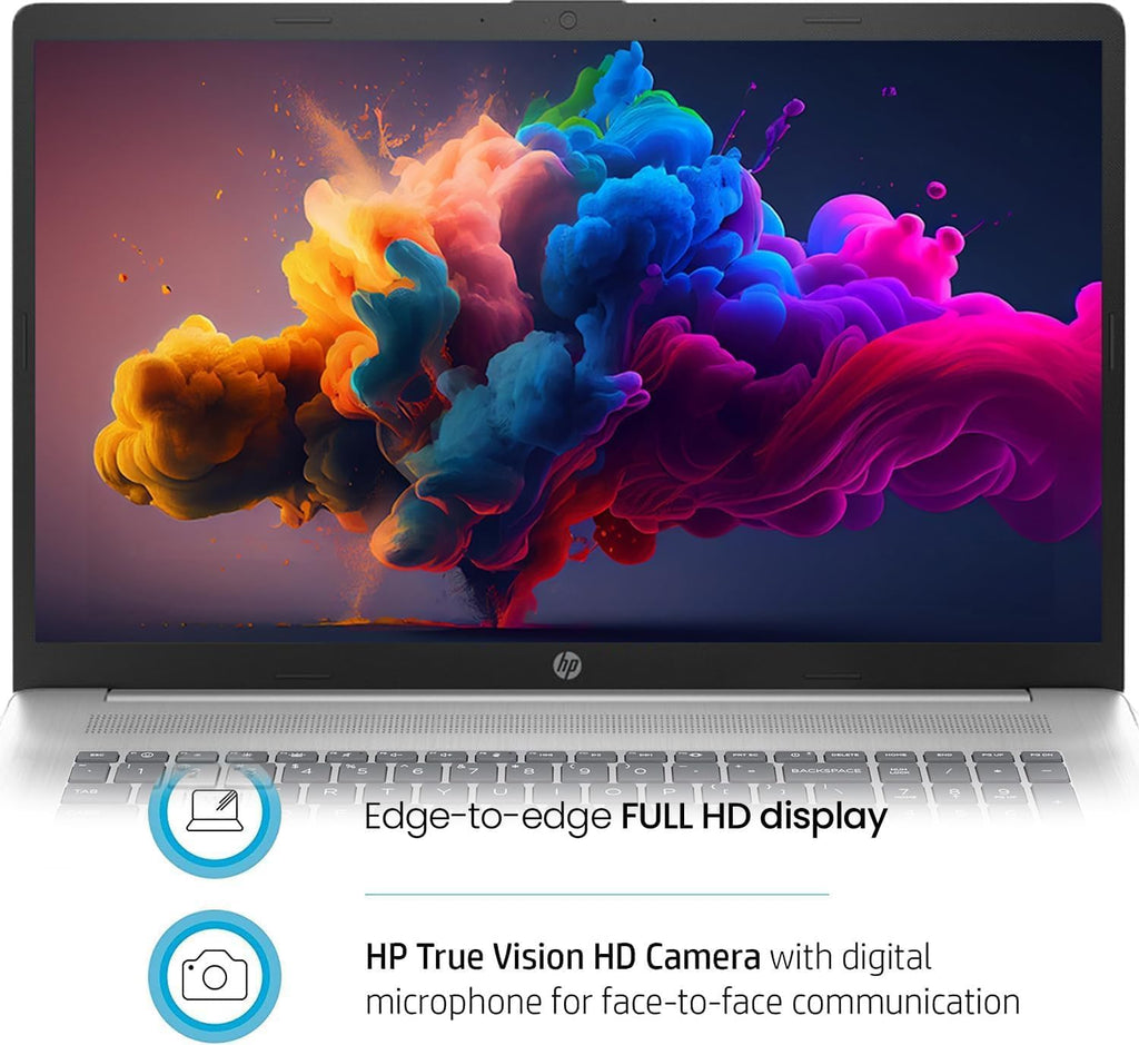 HP 17 Inch Laptop Touch Screen, 17.3 Touchscreen Laptop Computer, Intel Core i7, 16GB RAM, 512GB SSD, Windows 11 Pro, Backlit Keyboard, 10 Key Number Pad