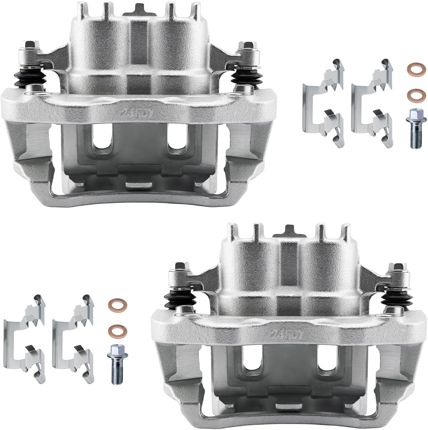 Betthand Rear Brake Calipers Fit for 1999-2004 Ford F250 Super Duty, 1999-2004 F350 Super Duty, 2000-2005 Excursion, 5.4/6/6.8/7.3L: 18B4752+18B4753, FRC10961N+FRC10962N