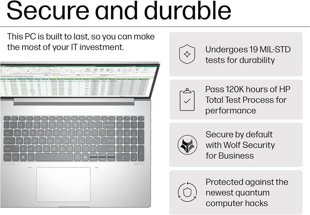 HP ProBook 460 G11 Business AI PC Laptop (16' FHD+, Intel 12-Core Ultra 7 155U, 64GB DDR5 RAM, 2TB SSD), HP Wolf Security, Backlit Numeric KB, Fingerprint, 1080p FHD Webcam, Ethernet, Win 11 Pro