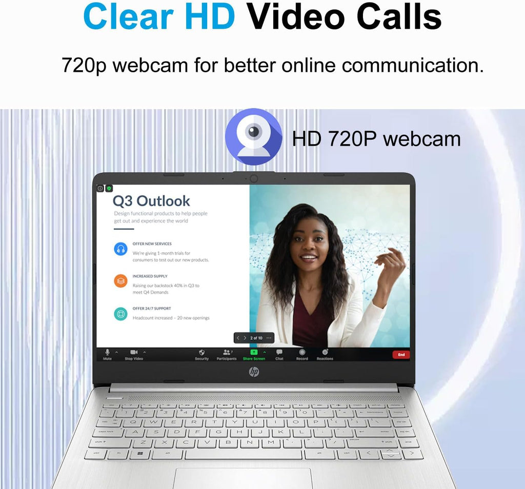 HP 14' FHD Anti-Glare Laptop Computer | Intel Core i3 CPU | 16GB RAM | 1TB SSD | Fingerprint Reader | Fast Wi-Fi & HD Webcam | SD-Card Reader | Up to 9.15H Battery for Work & School | Windows 11