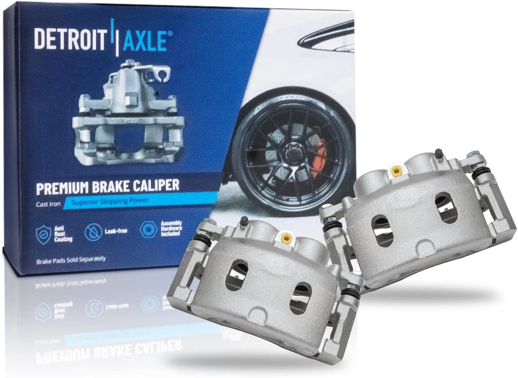 Detroit Axle - Front Brake Kit for Chevy GMC Silverado Express Suburban Sierra Savana Yukon XL1500 Tahoe Avalanche, Cadillac Escalade ESV EXT XTS, Brake Calipers Brake Rotors Brake Pads: 12.99' inch
