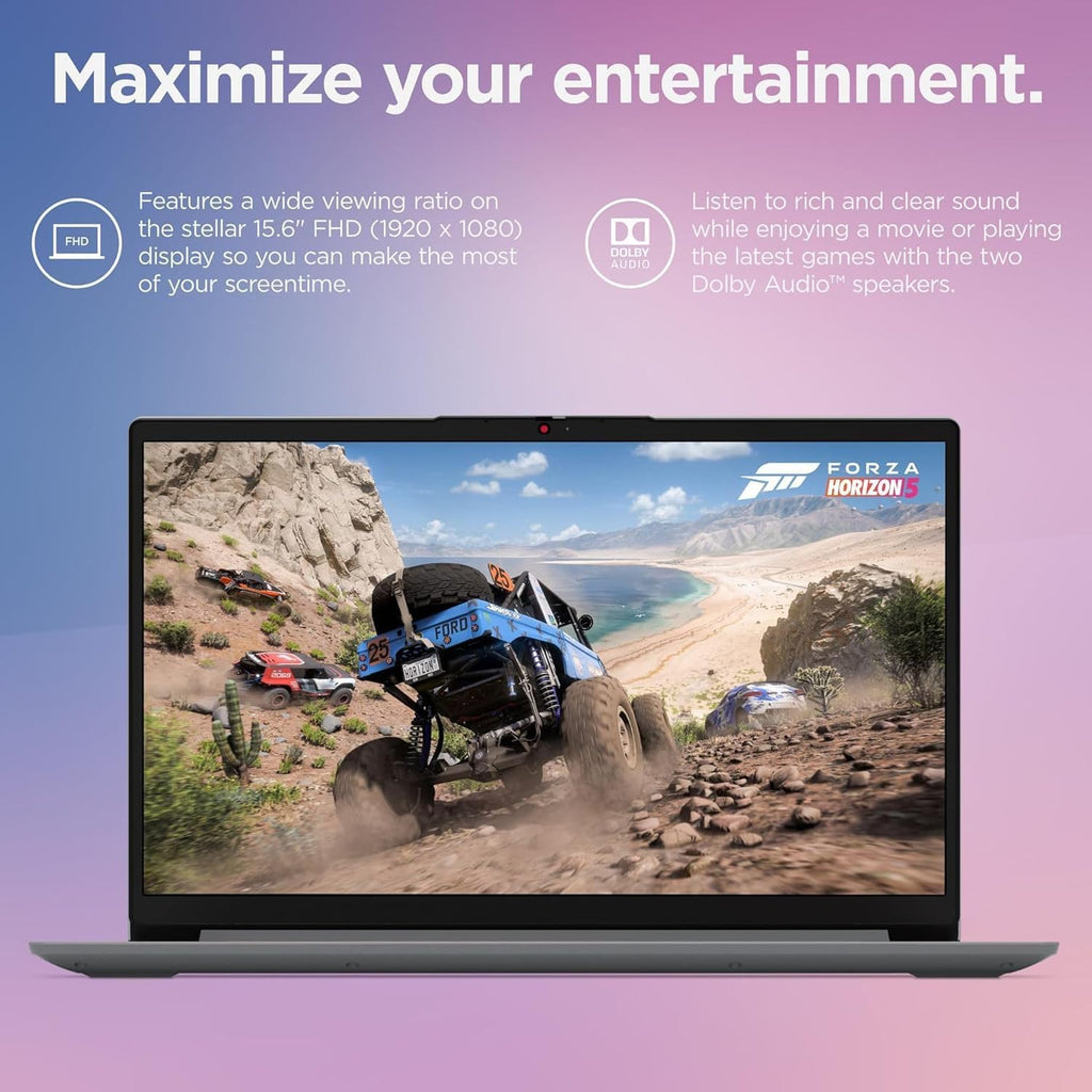 Lenovo IdeaPad 15.6' FHD Laptop for Business and Student, 36GB RAM, 1TB SSD, Intel Dual-core Processor, WiFi6, Bluetooth 5.2, Type-C, HDMI, Cloud Grey, Windows 11 Pro, Z&O Accessories