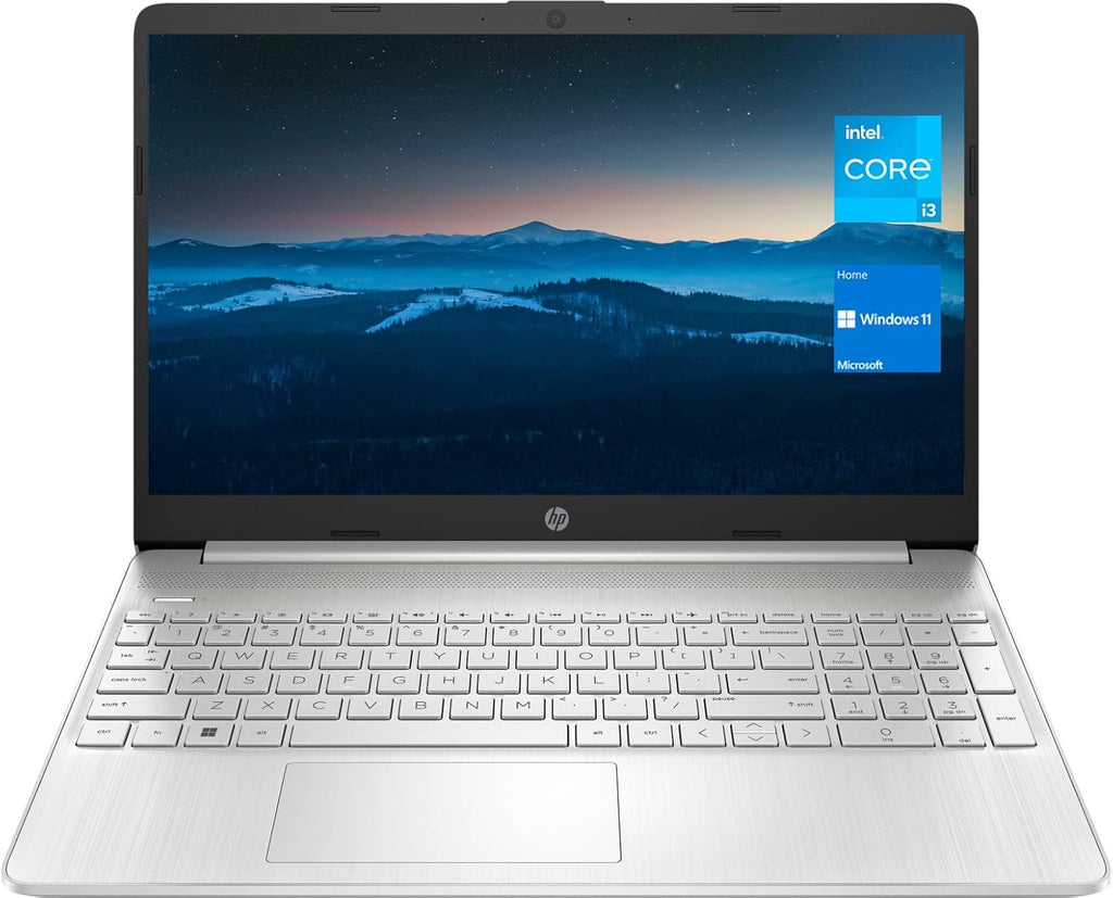 HP 15 Notebook, 15.6' HD Screen Laptop, Intel Core i3-1115G4, 16GB DDR4 RAM, 1TB SSD, Webcam, HDMI, Wi-Fi, Windows 11 Home, Natural Silver