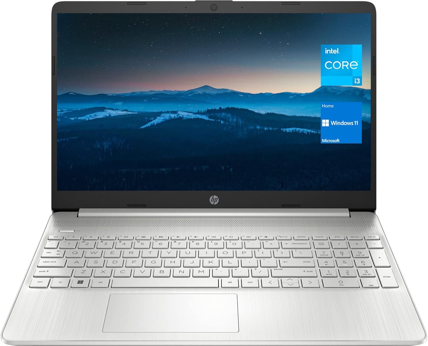 HP 15 Notebook, 15.6' HD Screen Laptop, Intel Core i3-1115G4, 16GB DDR4 RAM, 1TB SSD, Webcam, HDMI, Wi-Fi, Windows 11 Home, Natural Silver