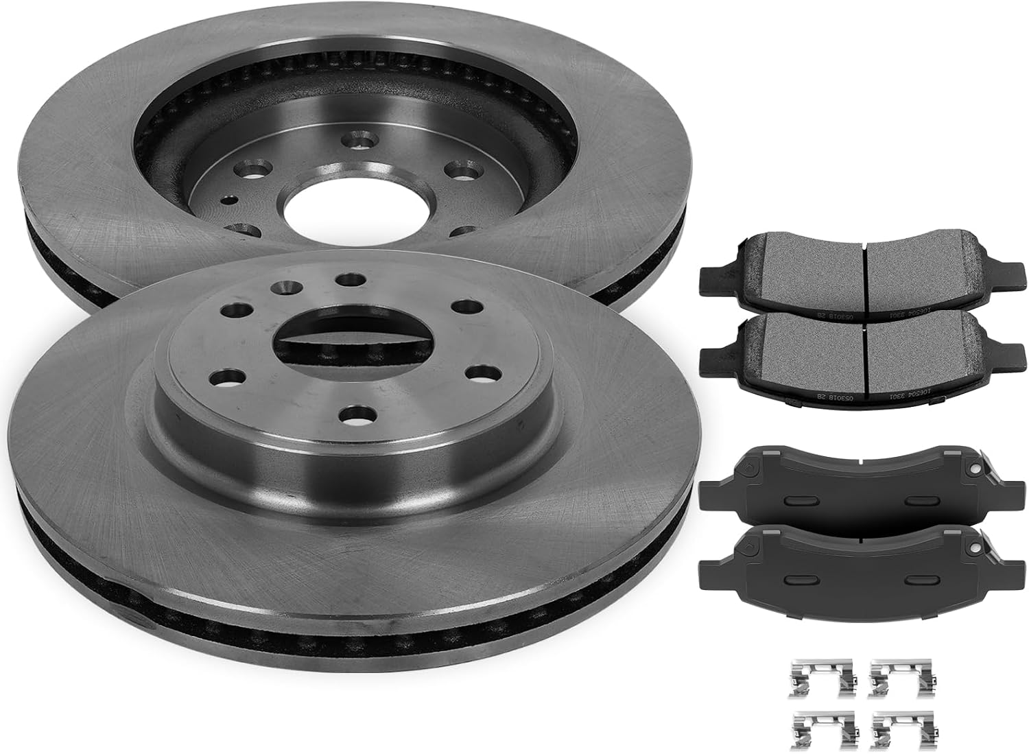 SCITOO - Brake Kits For Buick For Enclave 2008-2017,For Traverse 2009-2017,For GMC For Acadia 2007-2016,For Acadia Limited 2017 Front Disc Brake Rotors and Semi Metallic Brakes Pads: 55150;D1169