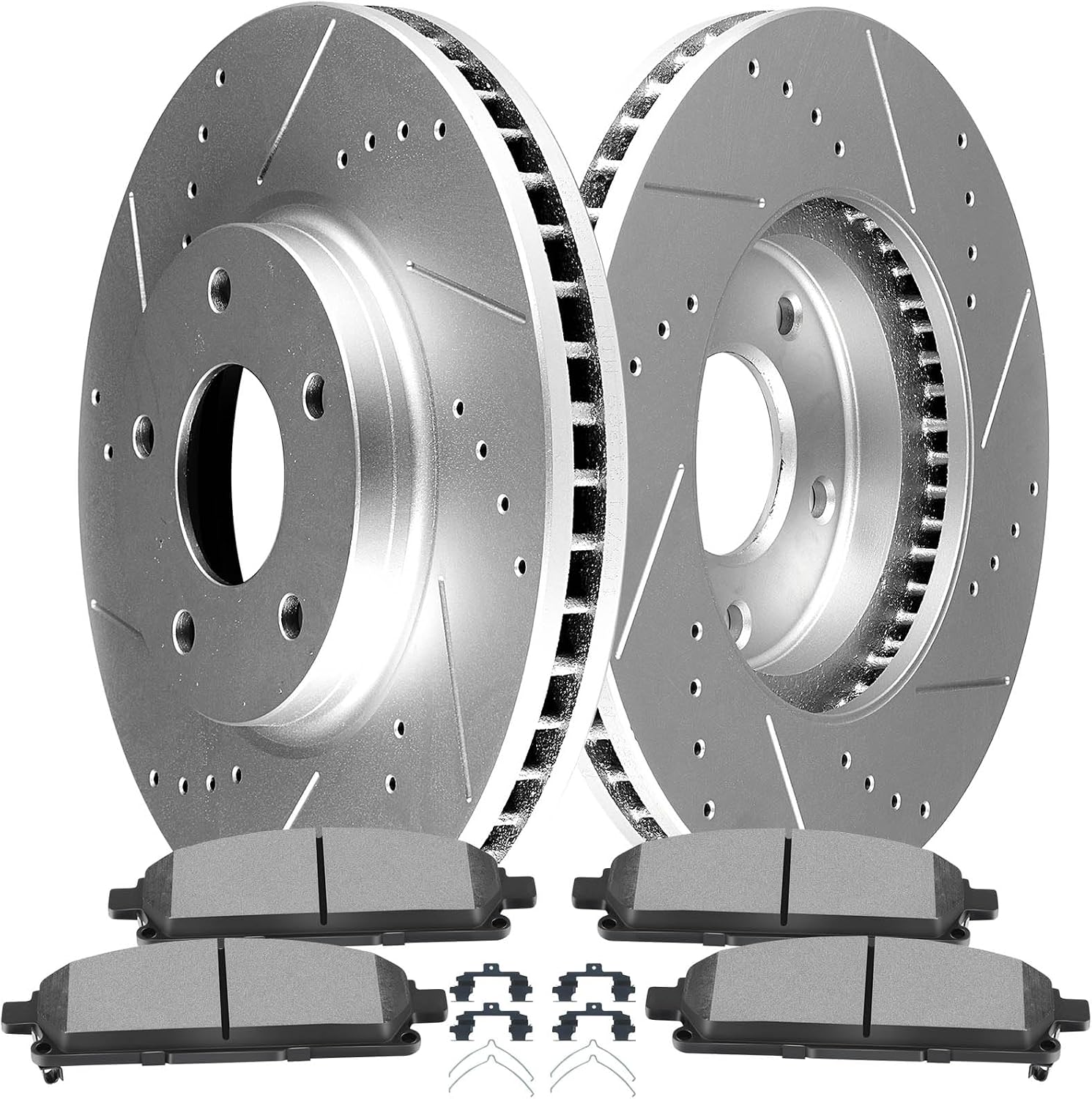 SCITOO Front 11.41' Brake Pads and Rotors Kits Fit For Nissan Quest 2004 2005 2006 2007 2008 2009 2011 2012 2013 2014 2015 2016 2017