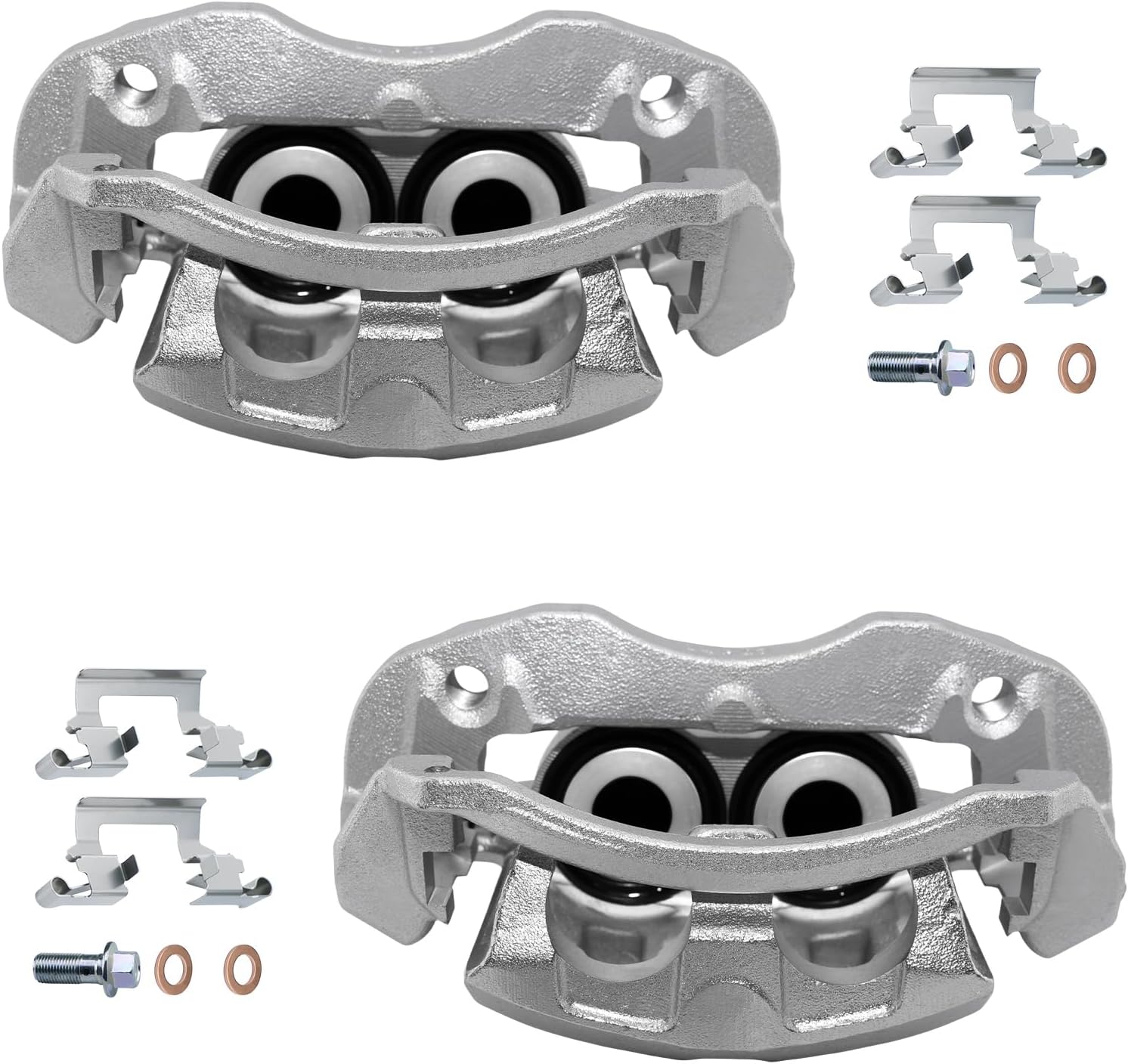 Betthand Rear Brake Calipers Fit for 1999-2004 Ford F250 Super Duty, 1999-2004 F350 Super Duty, 2000-2005 Excursion, 5.4/6/6.8/7.3L: 18B4752+18B4753, FRC10961N+FRC10962N